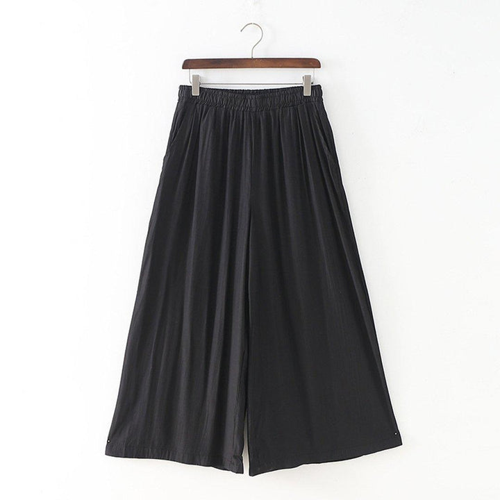 Lightweight Solid Wide Leg Pants - ZYLIRA