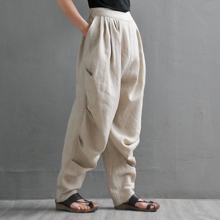 Linen Women's Summer Loose Casual Trousers Pants - ZYLIRA