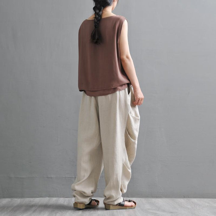 Linen Women's Summer Loose Casual Trousers Pants - ZYLIRA