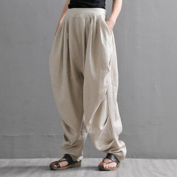 Linen Women's Summer Loose Casual Trousers Pants - ZYLIRA