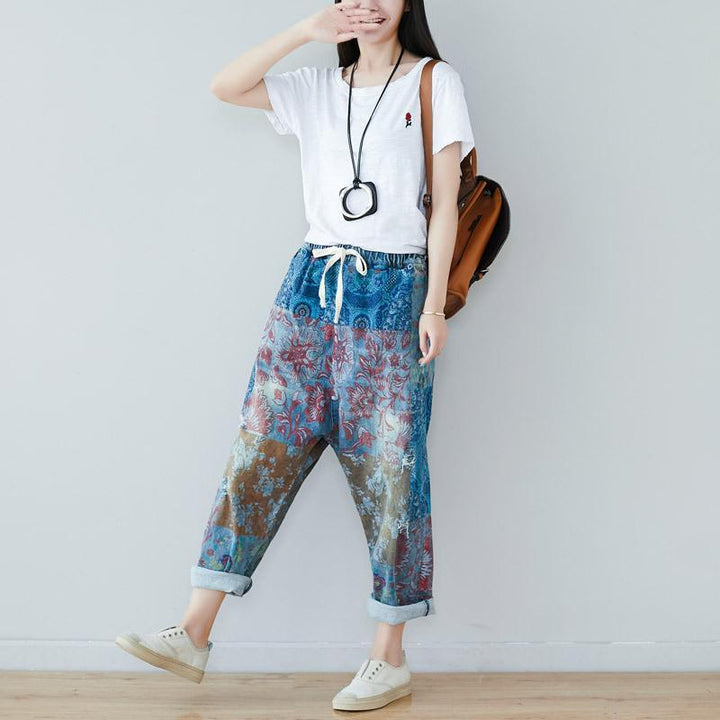 Literary Summer Harem Casual Loose Pants - ZYLIRA