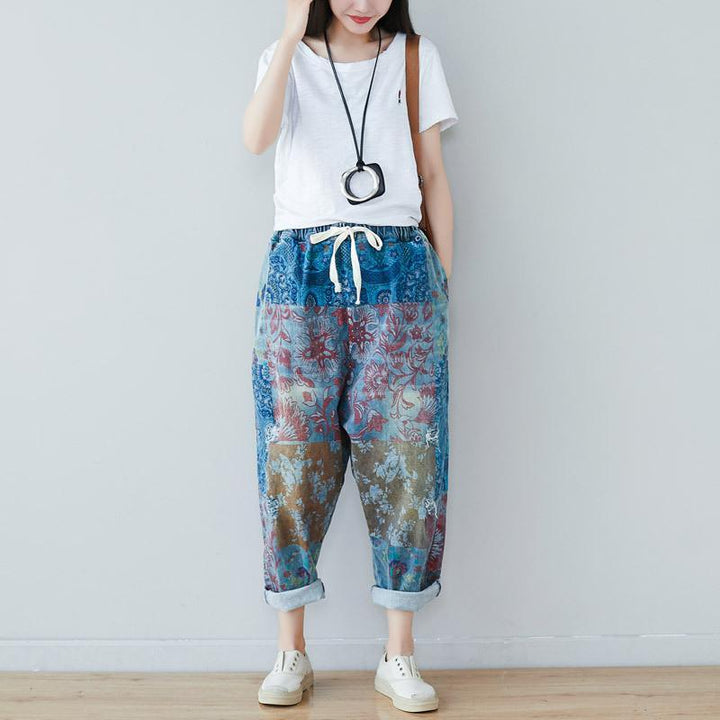 Literary Summer Harem Casual Loose Pants - ZYLIRA