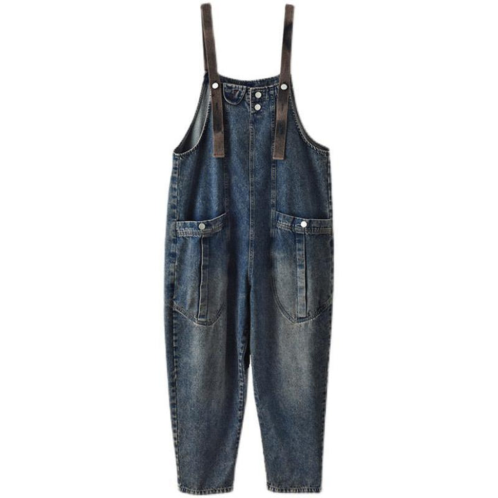 Loose Denim Overalls Casual Jumpsuit - ZYLIRA