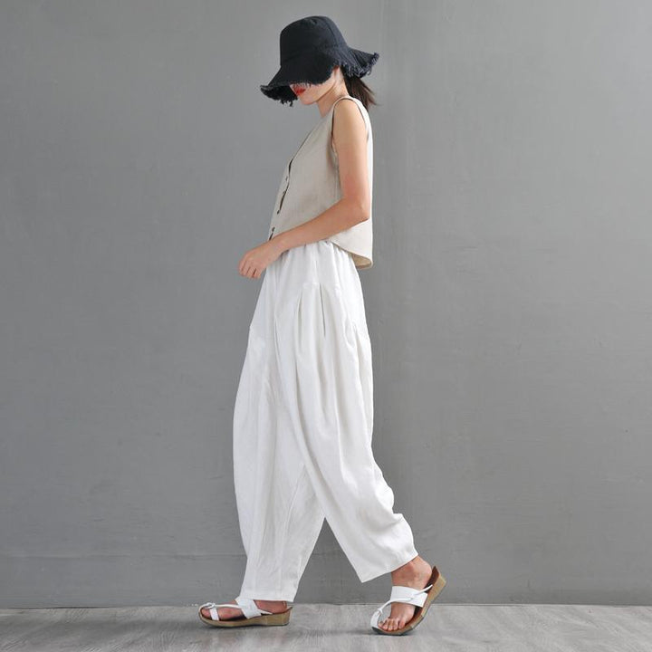 Loose Retro Linen Casual Pants Trousers - ZYLIRA