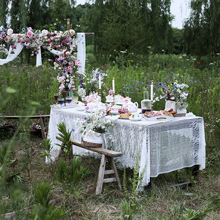 Nordic Farmhouse Style Lace Napkin Tablecloth - ZYLIRA