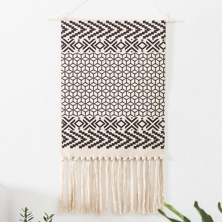 Nordic Tapestry Tassels Handmade Woven Background Wall Hanging Decoration - ZYLIRA