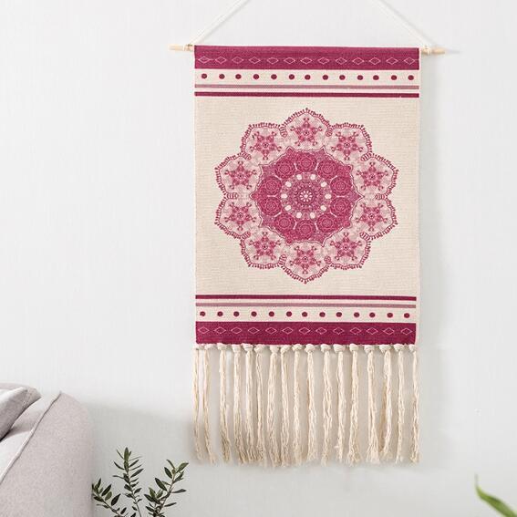 Nordic Tapestry Tassels Handmade Woven Background Wall Hanging Decoration - ZYLIRA