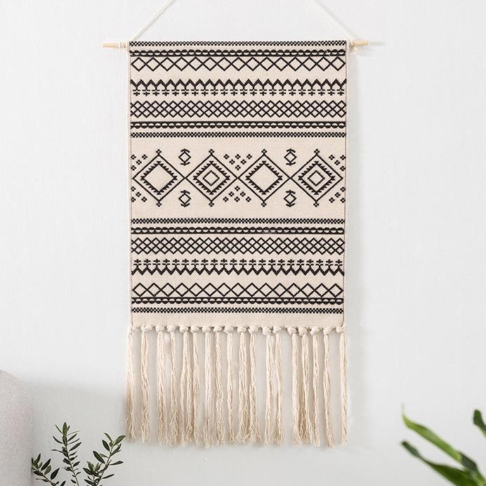 Nordic Tapestry Tassels Handmade Woven Background Wall Hanging Decoration - ZYLIRA