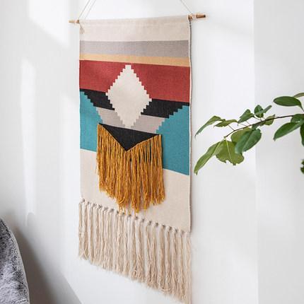 Nordic Tapestry Tassels Handmade Woven Background Wall Hanging Decoration - ZYLIRA