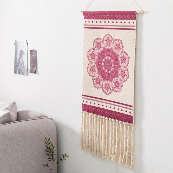 Nordic Tapestry Tassels Handmade Woven Background Wall Hanging Decoration - ZYLIRA