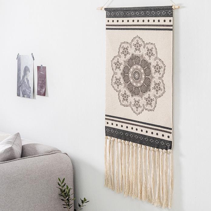 Nordic Tapestry Tassels Handmade Woven Background Wall Hanging Decoration - ZYLIRA