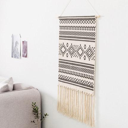 Nordic Tapestry Tassels Handmade Woven Background Wall Hanging Decoration - ZYLIRA