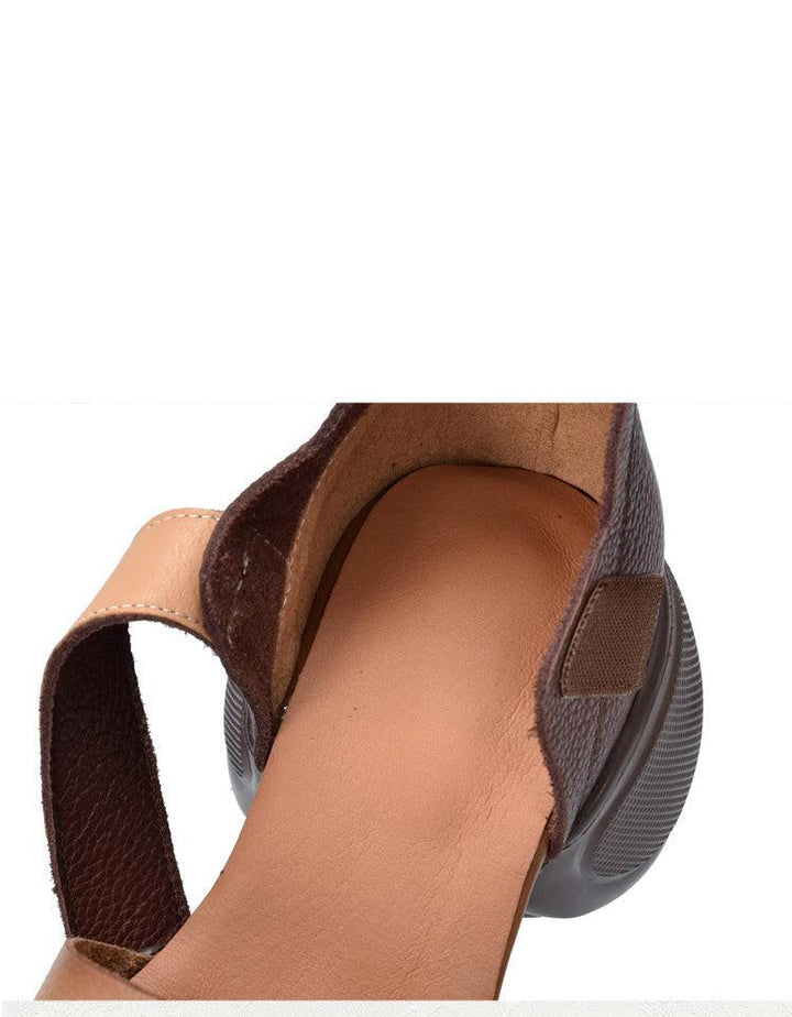 Comfortable Round Toe Chunky Heel Platform Sandals - ZYLIRA