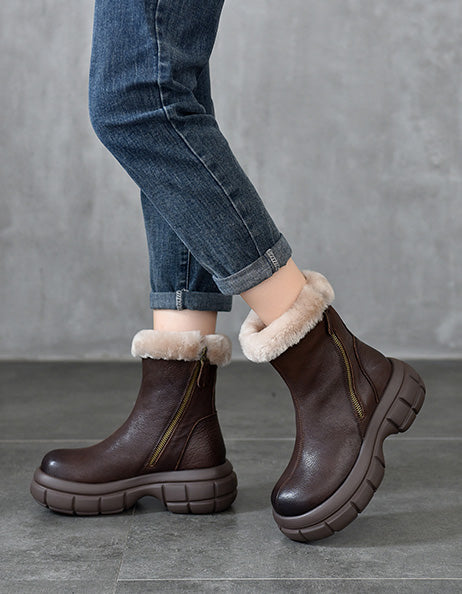 ComfortablezyliraFurLinerRoundToePlatformWinterBoots. zylira boots