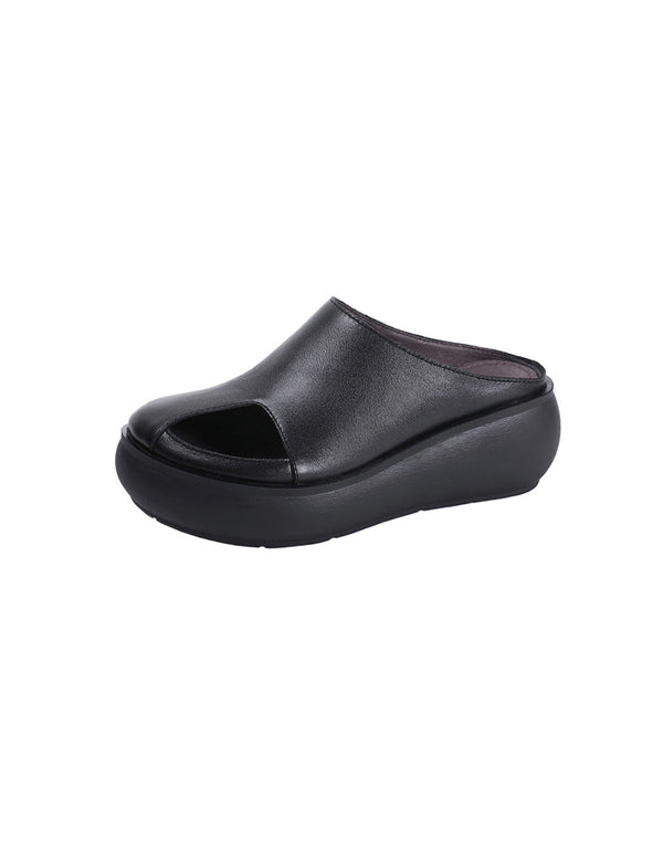 Open Toe Wide Toe Box Wedge Sandals Slippers