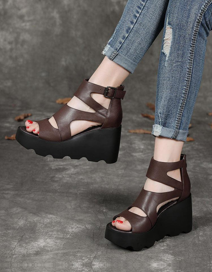 Open Toe Ankle Strap Wedges Sandals for Women - ZYLIRA