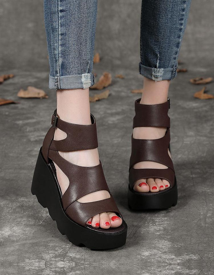 Open Toe Ankle Strap Wedges Sandals for Women - ZYLIRA