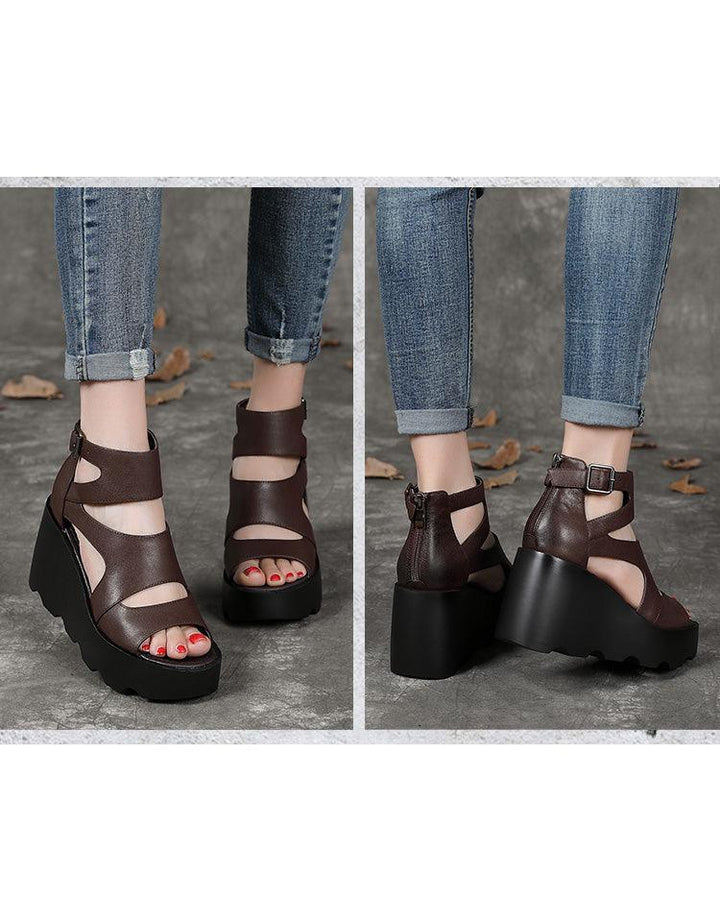 Open Toe Ankle Strap Wedges Sandals for Women - ZYLIRA