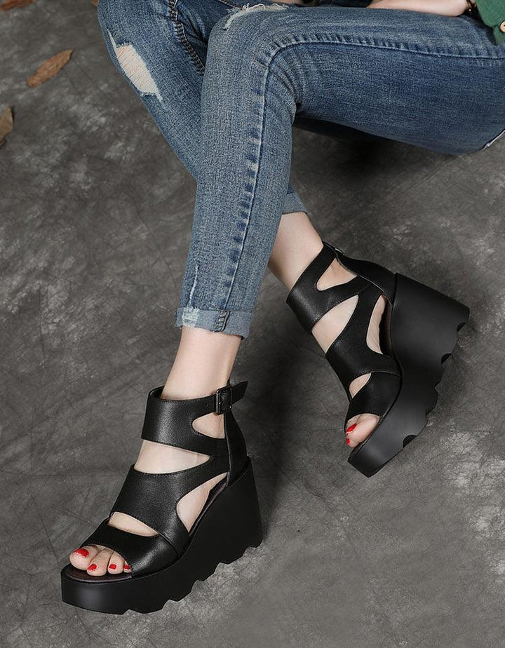 Open Toe Ankle Strap Wedges Sandals for Women - ZYLIRA