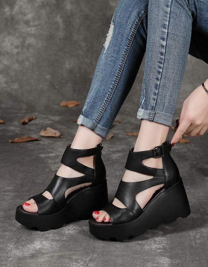 Open Toe Ankle Strap Wedges Sandals for Women - ZYLIRA