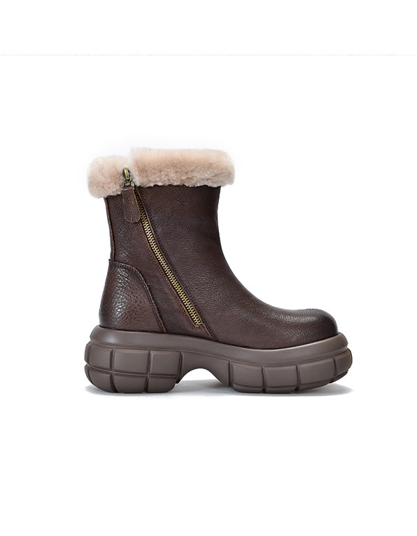 ComfortablezyliraFurLinerRoundToePlatformWinterBoots. zylira boots