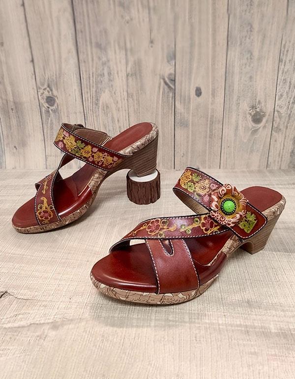 Ethnic Vintage Handmade Flowers Leather Slippers - ZYLIRA