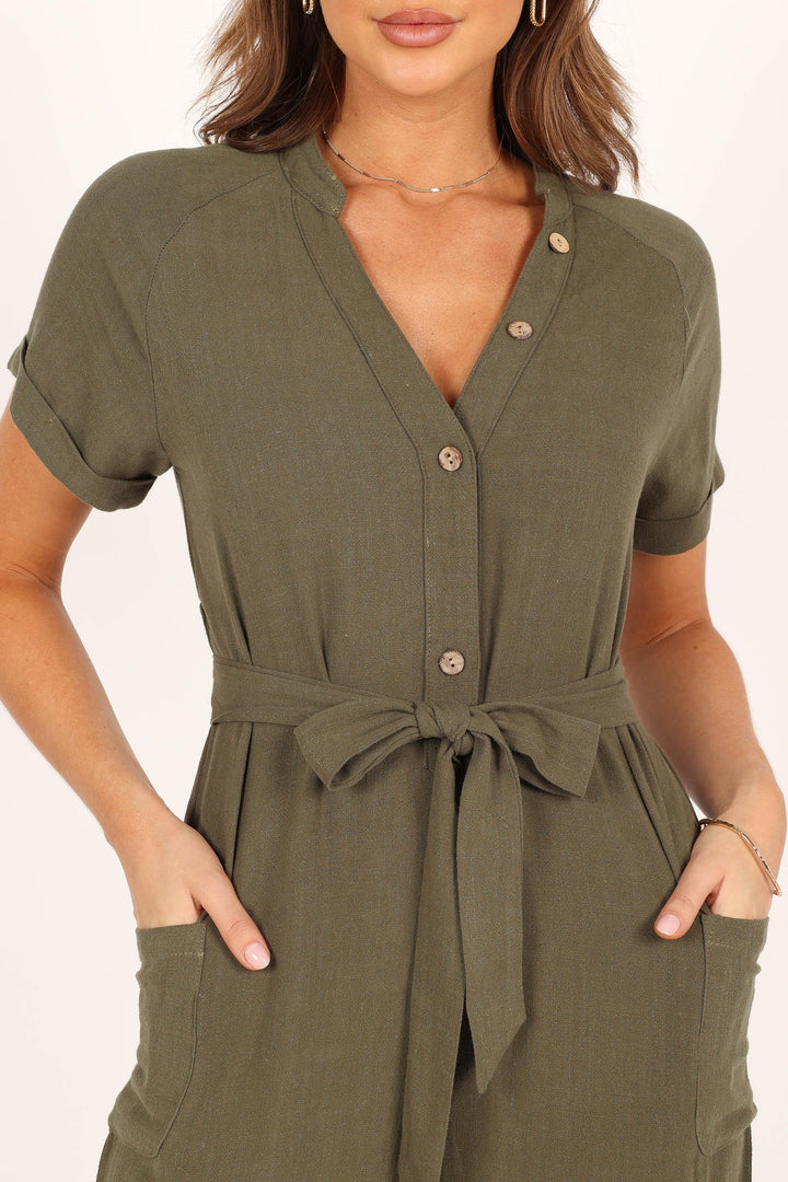 Archie Jumpsuit - Olive - ZYLIRA