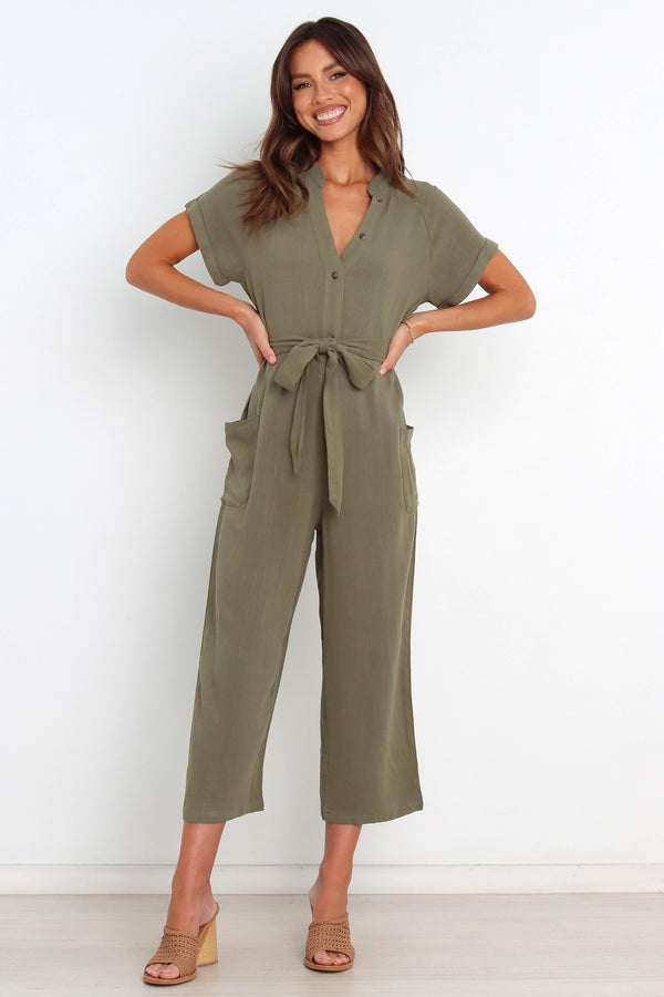 Archie Jumpsuit - Olive - ZYLIRA