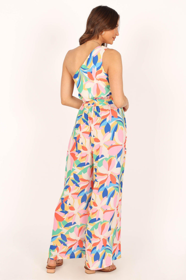 Belinda One Shoulder Jumpsuit - Floral - ZYLIRA