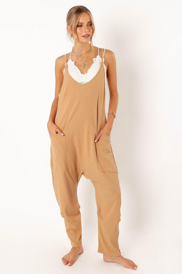 Kenny Jumpsuit - Tan - ZYLIRA