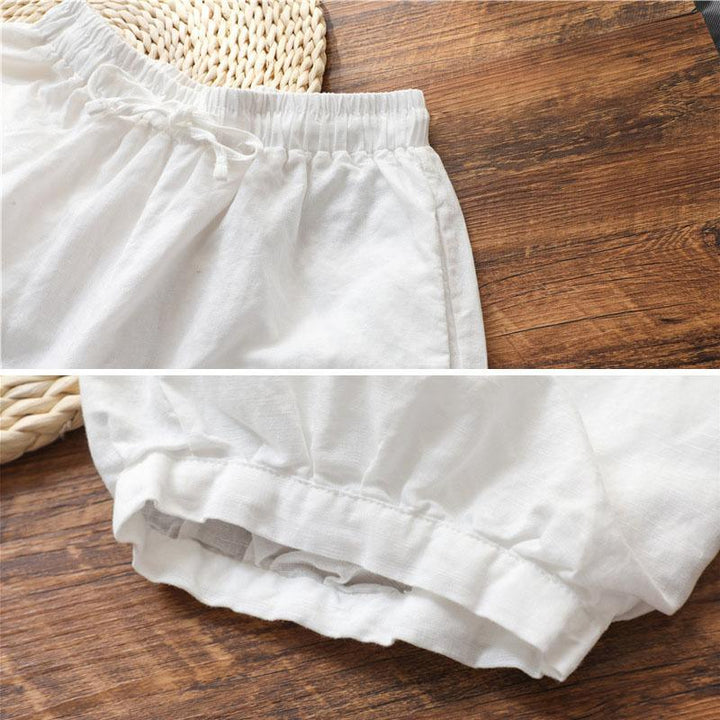 Plus Size Retro Casual Bloomer Cotton Linen Pants - ZYLIRA