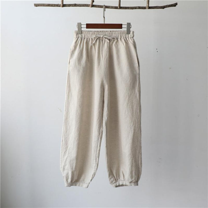 Plus Size Retro Casual Bloomer Cotton Linen Pants - ZYLIRA