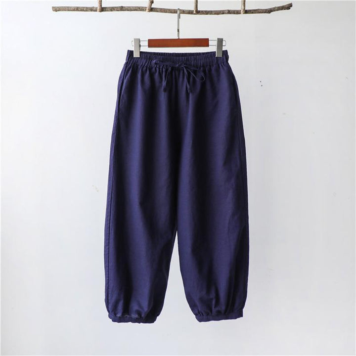 Plus Size Retro Casual Bloomer Cotton Linen Pants - ZYLIRA