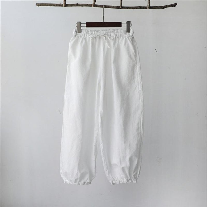 Plus Size Retro Casual Bloomer Cotton Linen Pants - ZYLIRA