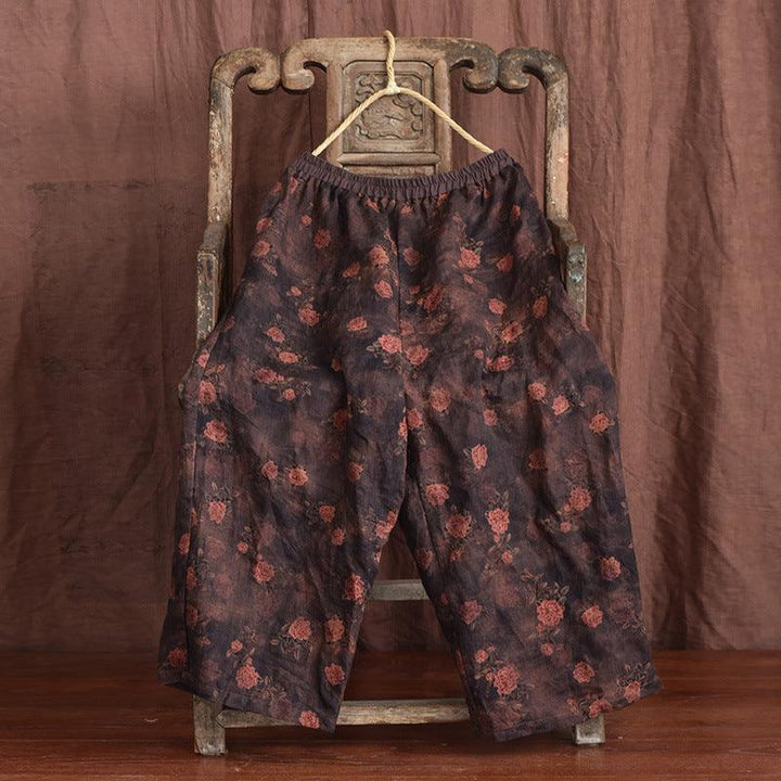 Plus Size Women Loose Linen Retro Pants - ZYLIRA