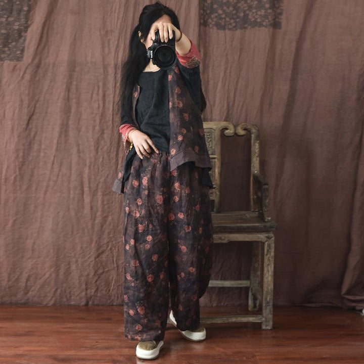 Plus Size Women Loose Linen Retro Pants - ZYLIRA