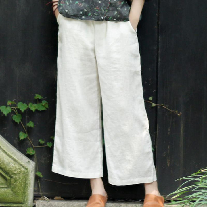 Retro Linen Loose Casual Cotton Linen Women Pants - ZYLIRA