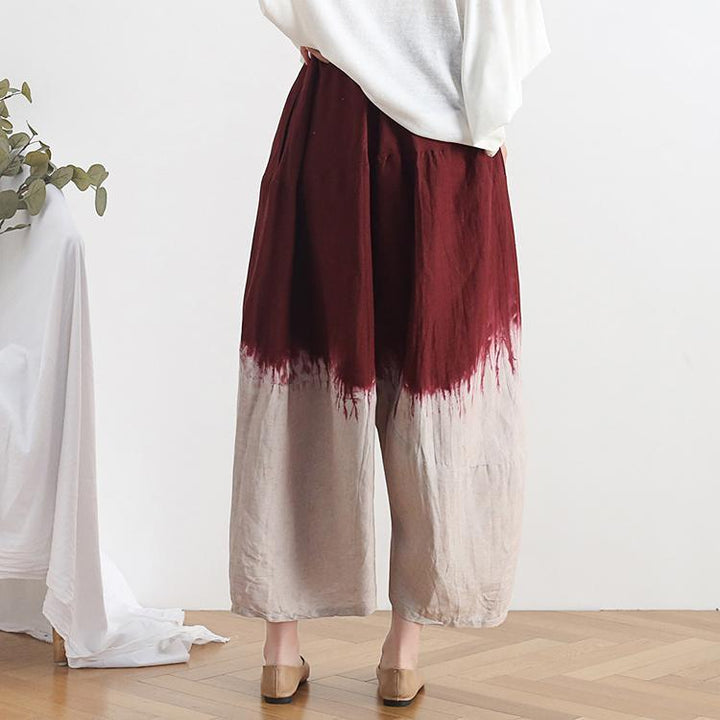 Retro Loose Wide Leg Cotton Linen Casual Pants - ZYLIRA