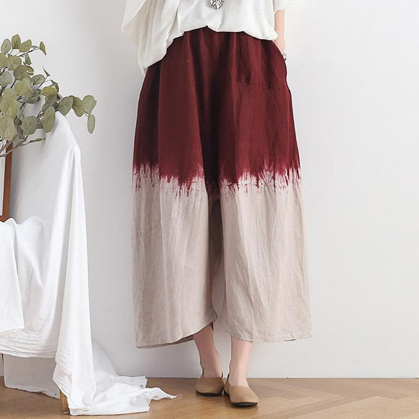 Retro Loose Wide Leg Cotton Linen Casual Pants - ZYLIRA