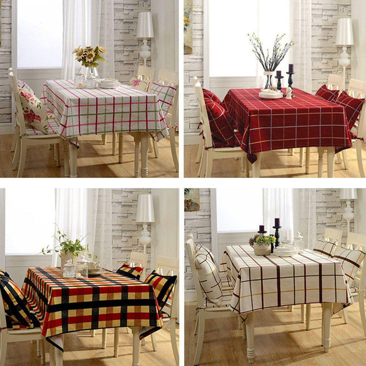 Simple Cafe Dining Table Cloth Desk Cotton Linen Rectangular Tea Table Cloth - ZYLIRA