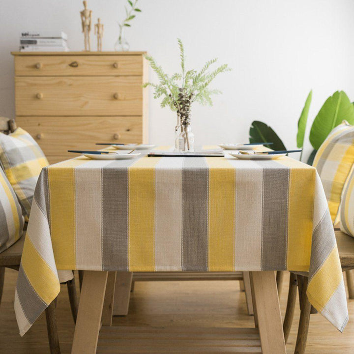 Simple Waterproof Tablecloth Linen Tablecloth Rectangular Table Cover Fabric - ZYLIRA