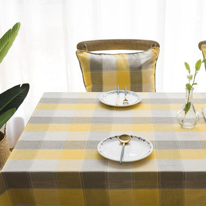 Simple Waterproof Tablecloth Linen Tablecloth Rectangular Table Cover Fabric - ZYLIRA