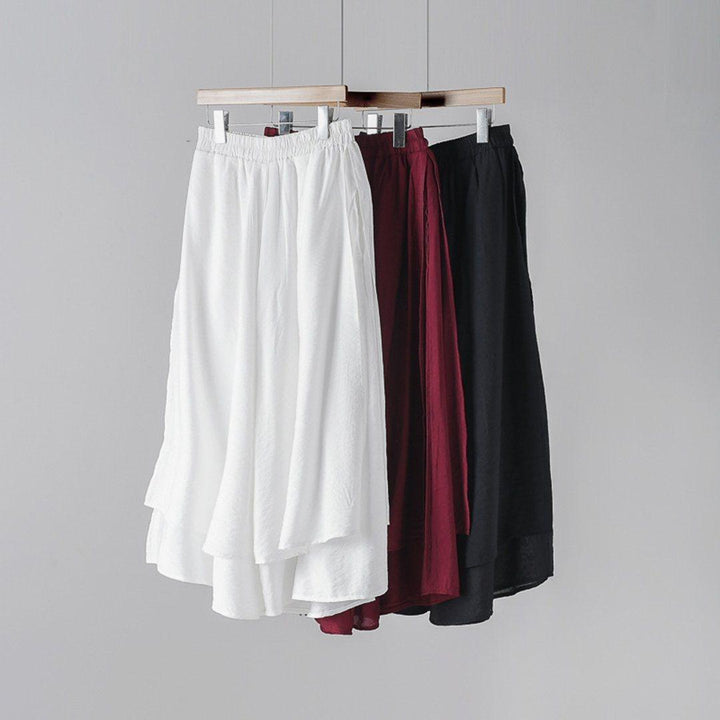 Solid Tiered Pants Culottes - ZYLIRA