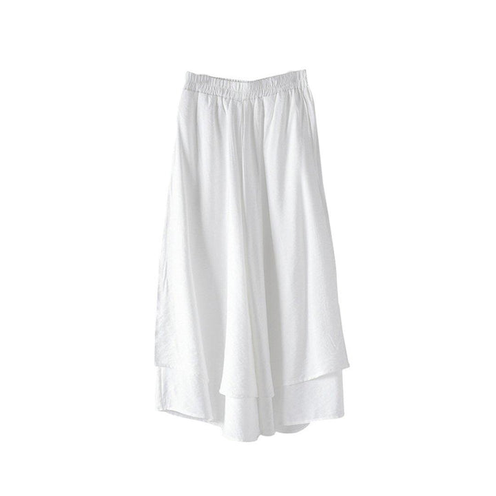 Solid Tiered Pants Culottes - ZYLIRA