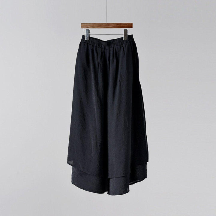 Solid Tiered Pants Culottes - ZYLIRA