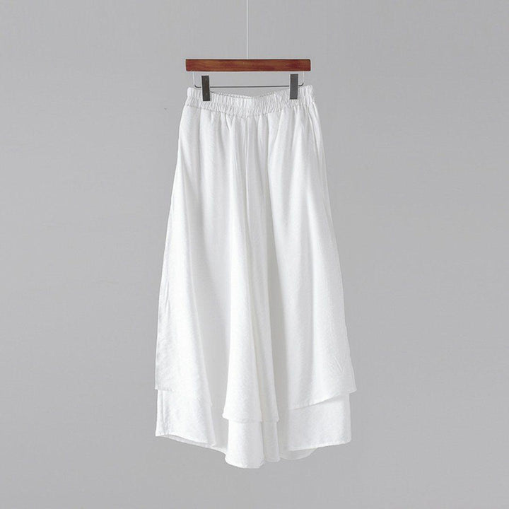 Solid Tiered Pants Culottes - ZYLIRA