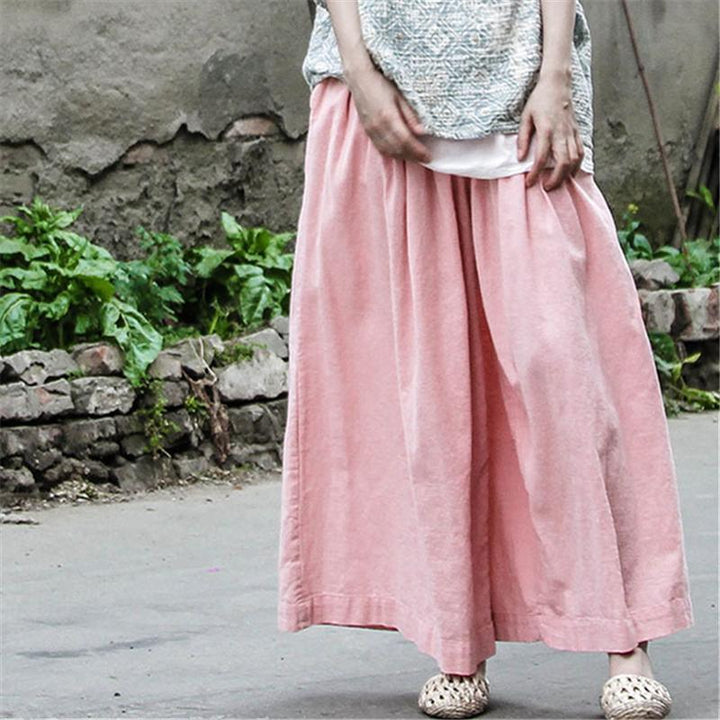 Spring Loose Retro Casual Cotton Wide Leg Pants - ZYLIRA