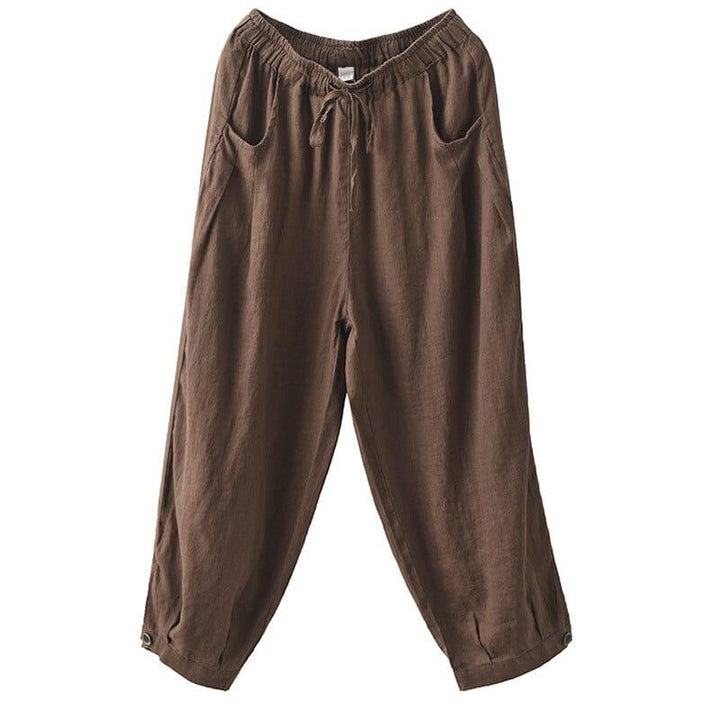 Spring Retro Linen Loose Bloomers Casual Pants - ZYLIRA