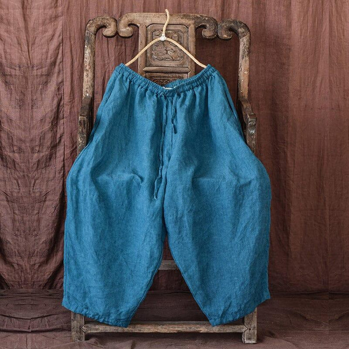 Spring Retro Loose Linen Casual Wide Leg Pants - ZYLIRA