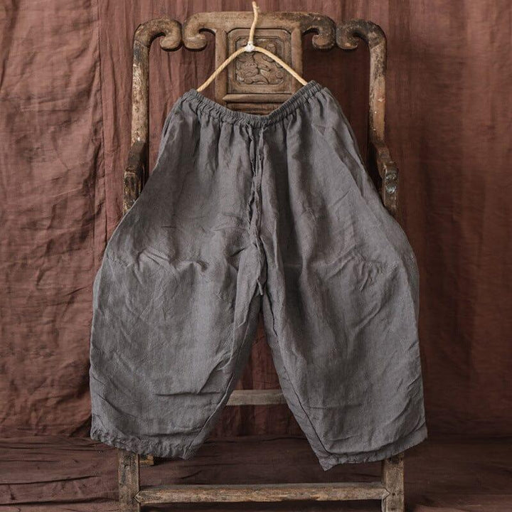 Spring Retro Loose Linen Casual Wide Leg Pants - ZYLIRA